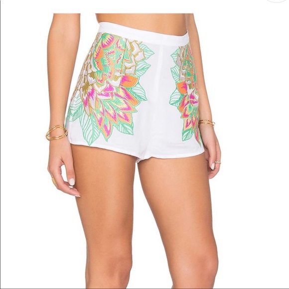 ✨HOST PICK ✨MARA HOFFMAN SWIM EMBROIDERED HIGH RISE SHORTS - Picture 4 of 10